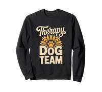 Therapy Dog Team Retro Rainbow Service Animal Handler Sweatshirt