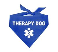 Therapy Dog Triangle Dog Bandana (320 Royal, One Size)