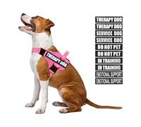 Therapy Dog Vest & 10 Patches Set, Bestalk Reflective Service Dog in Training Vest, No Pull Emotional Support Dog Harness for Small Medium Large Dogs