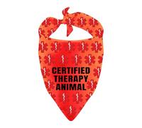 Therapy Dogs Bandana Certified Therapy Animal Pet Scarf for Training Dogs Gift (Certified Therapy)