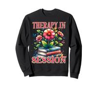 Therapy in Session Floral Book Lovers Sweatshirt