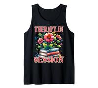 Therapy in Session Floral Book Lovers Tank Top