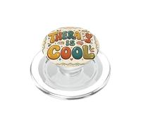 Therapy Is Cool Funny Mental Health PopSockets PopGrip for MagSafe