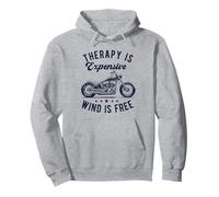 therapy is expensive wind is free motorcycle biker Men Dad Pullover Hoodie
