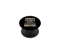 THERAPY is EXPENSIVE WIND is FREE Motorcycle Lovers Art PopSockets Adhesive PopGrip