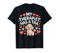 Therapy Poodle My Therapist Has a Tail Cute Brown Doodle Dog Value Graphic T-Shirt