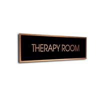 Therapy Room Door Sign, Modern Brushed Metal Door Sign, Business Sign, Rust and Maintenance Free - DMDBC-2210445-7x2 Inches