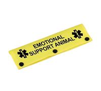 Therapy Service Dog Leash Sleeve Emotional Support Animal Dog Leash Wrap Wrap Alert Hanging ID Patch Tag Pet Birthday Gift(Emotional Support-YE Sleeve)