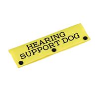 Therapy Service Dog Leash Sleeve Hearing Support Dog Dog Leash Wrap Sleeve Alert Tag Pet Birthday Gift (Hearing Support-YE Sleeve)