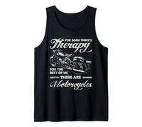 Therapy vs Motorcycles Funny Rider Lifestyle Quote Tank Top