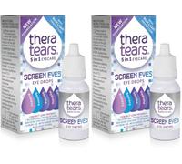 TheraTears Screen Eyes Eye Drops | Relieves, Refreshes and Whitens Dry, Red or Irritated Eyes from Extended Screen Use | Contact Lens Friendly | 5 in 1 Eye Care Drops | 10ml (Pack of 2)