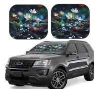There are Different Little Flowers Car Windshield Sun Shade 2pcs Foldable Car Front Window Sunshade Protector Portable Blocks Uv Rays Sun Visor Protector Universal Fit for Most Cars 29x23.4 Inch