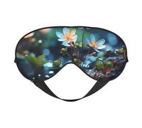 There are Different Little Flowers Eyes Sleep Mask Adjustable Strap Sleeping Eye Mask Light Blocking Blindfold Eye Sleep Shade Cover Bedtime Blackout Eyeshade for Yoga Nap Travel