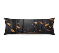 There Are Many Autumn Leaves Falling in The Forest Body Pillow Pillowcase 20"x54" Lumbar Throw Pillow Covers with Hidden Zipper Breathable & Cozy Full Long Bodypillow Case Cover for Sleeping Bedroom C