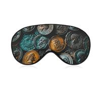There are Many Coins Sleep Mask for Women Men, Breathable Soft Sleeping Mask Adjustable Eye Cover Light Blocking Eye Masks for Travel, Home, Office, Nap, Flights