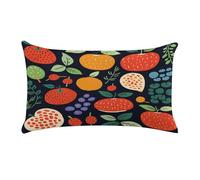 There are Many Fruits Pillowcase Breathable Pillow Shams Queen Pillowcase Super Soft and Cozy Luxury Fuzzy Pillow Cases with Zipper Cushion Cover Throw Pillow Case 12 "×20 "