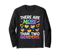There are More Than Two Genders Funny LGBTQ Pride Shirt Long Sleeve T-Shirt