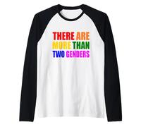 THERE ARE MORE THAN TWO GENDERS Raglan Baseball Tee