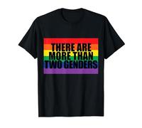 There Are More Than Two Genders T-Shirt, Men, Black, Large