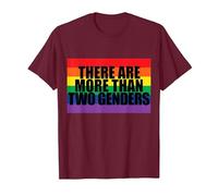 There are More Than Two Genders T-Shirt, Men, Burgundy, 3X-Large