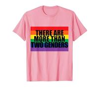 There are More Than Two Genders T-Shirt, Men, Pink, X-Large
