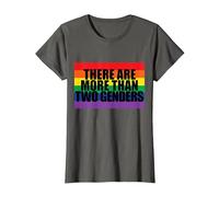 There are More Than Two Genders T-Shirt, Women, Asphalt Grey, X-Small