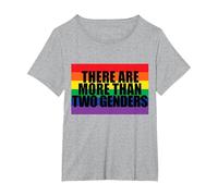 There are More Than Two Genders T-Shirt, Women's Plus, Heather Grey, 3X