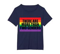 There are More Than Two Genders T-Shirt, Women's Plus, Navy Blue, 1X