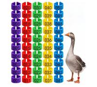 There are Numbers 25mm Chicken Identification Band 50PCS 5Color Plastic Poultry Chickens Ducks Leg Rings Clip-On Round Tags Poultry Identification Bands
