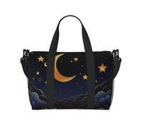 There are Stars and Moon On It Crossbody Travel Bag - Water-Resistant Carry-On Handbag, Large Capacity Gym Bag