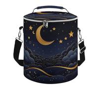 There are Stars and Moon on It Lunch Bag 15L, Insulated Picnic Basket with Leakproof Design - Large Cooler Tote for Camping, Beach, Hiking & Groceries