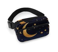 There Are Stars And Moon on It Printed Fanny Pack Fanny Packs for Women Men,Crossbody Bag Large Chest Bag with Adjustable Strap for Outdoors Workout Traveling Casual Running, There Are Stars And Moon