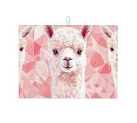 There are Three Alpacas Among The Fans Large Microfiber Dish Draining Mat Reusable Washable Dish Drainer Pad Rack Mat for Kitchen Accessory 18x24 Inch