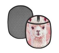 There Are Three Alpacas Among The Fans Silicone Pot Mat Mitten Oven Pot Holders Bulk Oven Gloves Print Hot Pads For Kitchen Restaurants 9.4"X7.5"