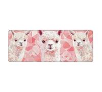 There Are Three Alpacas Among The Fansfloral Print Mousepad Laptop Keyboard Mat Large Mouse Pad With Stitched Edges Long Non-Slip Rubber Base Spring Desk Pad For Office Home Desk Decor, 31.5" X 11.8"