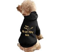 There Goes My Last FlyingDog Hoodie Printed Funny Winter Dog Sweatshirt Cat Hooded Puppy Outfit Cute Costume for Small Medium Large Dogs and Cats Pets