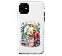 There Goes The Ride Bigfoot Alien Woman Skeleton Halloween Case for iPhone 11