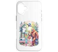There Goes The Ride Bigfoot Alien Woman Skeleton Halloween Case for iPhone 16 Plus