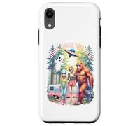 There Goes The Ride Bigfoot Alien Woman Skeleton Halloween Case for iPhone XR