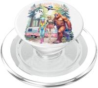 There Goes The Ride Bigfoot Alien Woman Skeleton Halloween PopSockets PopGrip for MagSafe