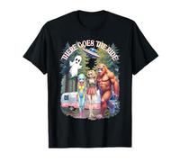 There Goes The Ride Bigfoot Alien Woman Skeleton Halloween T-Shirt