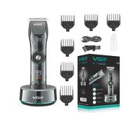 (There is a box) Base Professional Hair Clipper Man Suit Trimmer Beard LCD Wireless Charging Haircut Machine for Beard VGr Brand V-256 Comb Care