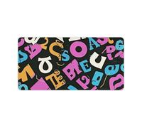 There is A Letter Pattern Mouse Pad Non-Slip Rubber Base Desk Protector Mat Waterproof Desk Pad Extended Large Gaming Keyboard Mat for Office Work Home Desktop Accessory