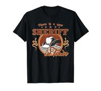 There is a New Sheriff in Town Southern West Wild Western T-Shirt, Men, Black, Medium