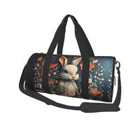 There Is A Rabbit On The Wall Pattern Travel Duffel Bag Sports Gym Bag, Lightweight Overnight Weekender Bag With Shoes Compartment Yoga Gym Sports Bag For Men Women