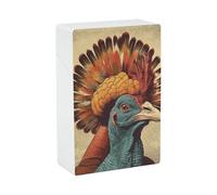 There is A Turkey on The Head Cigarette Case Cigarette Holder Case Portable Slim Cigarreras Cases Lightweight Pocket Cigarrera Box Smoking Accessories for Hold 20 Regular Size for Men Women