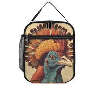 There is A Turkey on The Head Lunch Bag for Adults - Reusable Insulated Lunchbox, Leakproof Small Lunch Box Tote for Men & Women, Portable Food Cooler Bag for Work, Office, Picnics