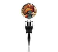 There Is A Turkey on The Head Wine Stoppers Reusable Wine Bottle Stopper Decorative Champagne Stoppers Silicone Beverage Bottle Sealer Keep Fresh, Leakproof Wines Saver for Bar Party Decor