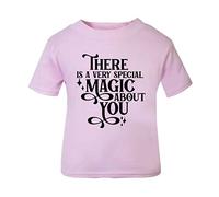 There is a Very Special Magic About You [BBY6] Short Sleeve Cotton Toddler t Shirt, 3-4 Years, Pastel Pink