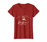 There is Always a Rainbow Waiting Noah's Ark T-Shirt T-Shirt, Women, Cranberry Red, Small